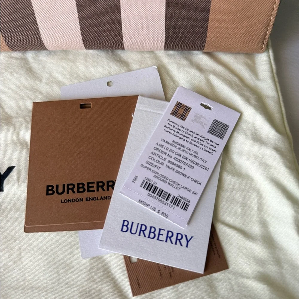 Burberry Crossbody Satchel Leather Bag and Long Zippy Wallet Bundle Authentic - Picture 12 of 16